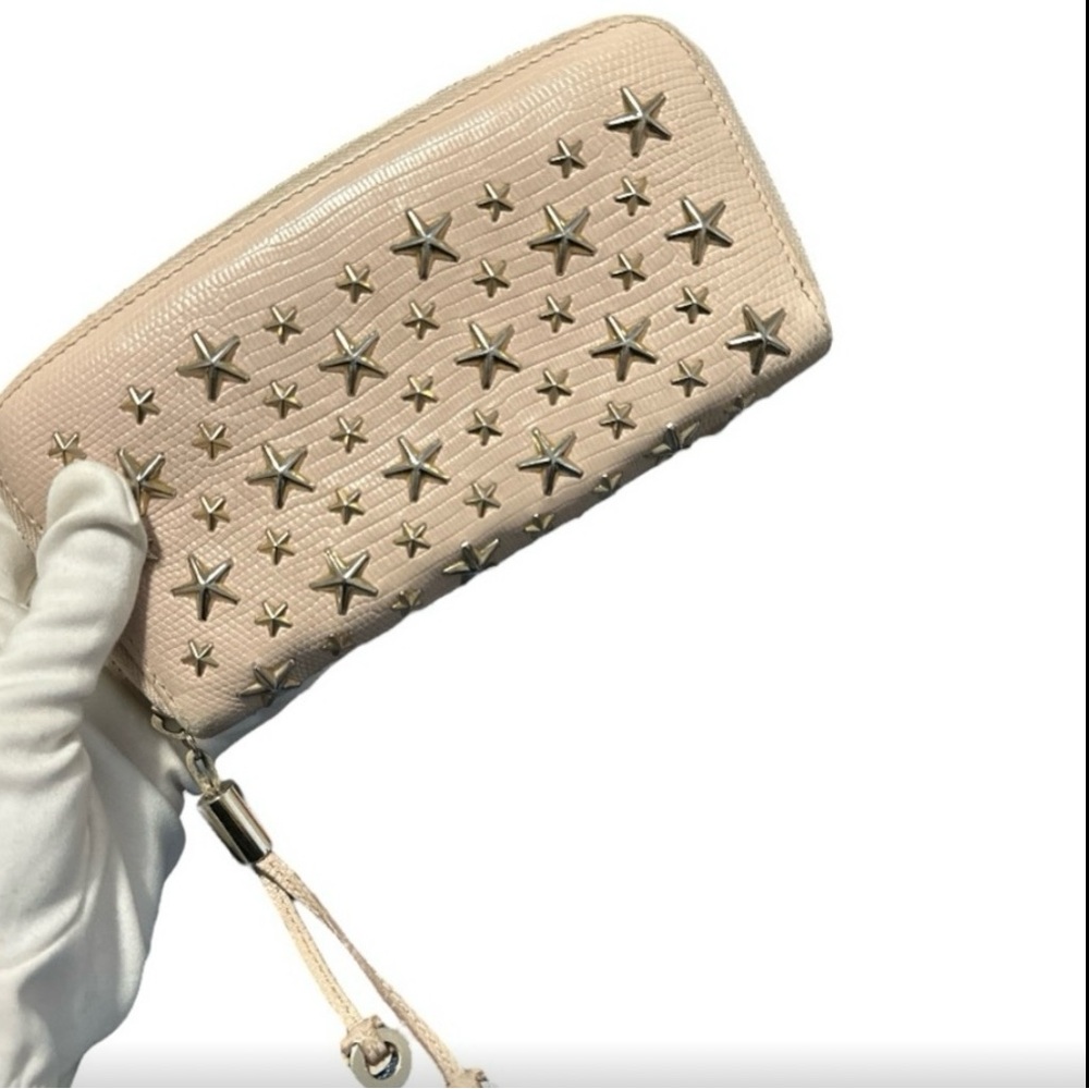 Authentic Jimmy Choo Filipa Lizard Zippy Continental Wallet